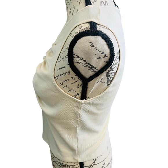 NWT Pretty Garbage Chandon Keyhole Tank Eggnog LARGE - Reg $39 - Picture 3 of 7